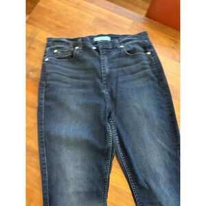 7 For All Mankind Women's The Straight Jeans Size 31 Dark Wash Blue Denim